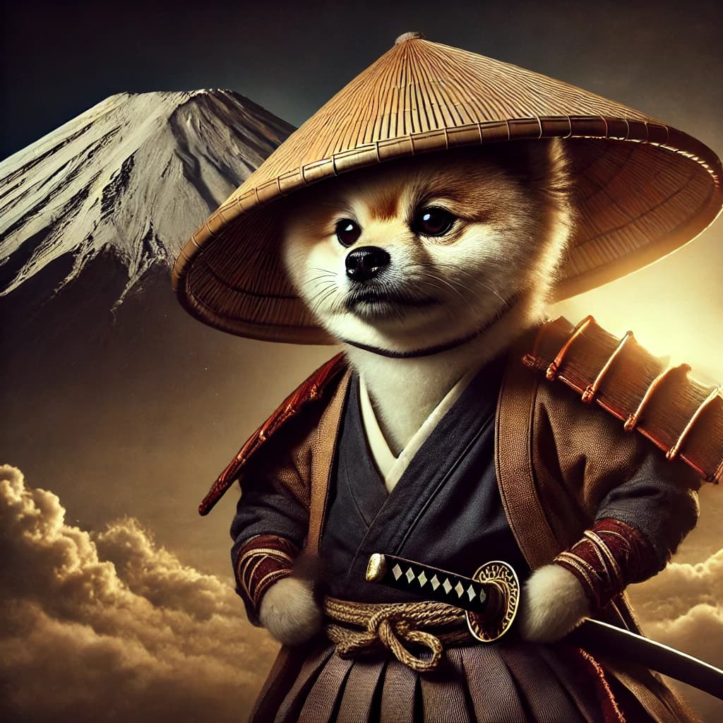 DoggySan at the base of Mount Fuji