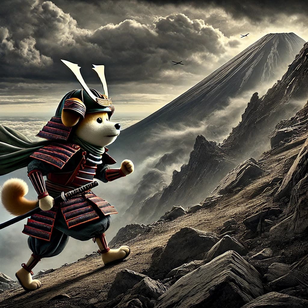 DoggySan climbing Mount Fuji